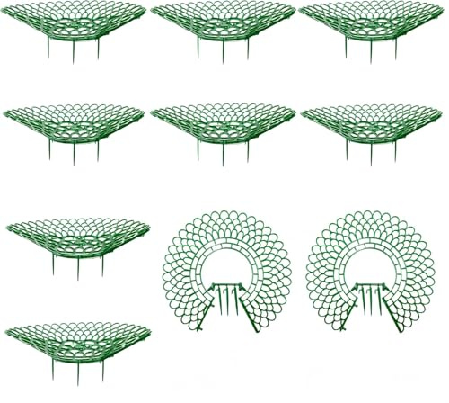 CAASFOOY Soportes para fresas verdes, marco de fresa, 10 unidades, soporte para plantas de fresas con 3 patas robustas Rack para el cultivo de fresas, marco para proteger las plantas de fresa