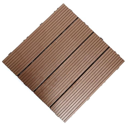 Kanduo Suelos de madera plástica 18 losas de terraza entrelazadas for uso en exteriores, terrazas de madera y plástico impermeables. Terraza entrelazada compuesta de plástico y madera Plástico imperme