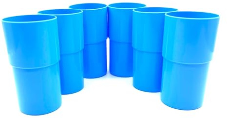 Kimmel Lot de 6 gobelets de 330 ml - En plastique - Bleu clair