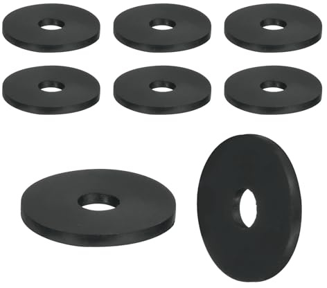 QUARKZMAN 8Pcs Rondelle Caoutchouc 60 mm OD x 17 mm ID x 5 mm Épaisseur Entretoise Plastique Plates Anti-Vibrations Rond pour Machines Industrielles Domestiques