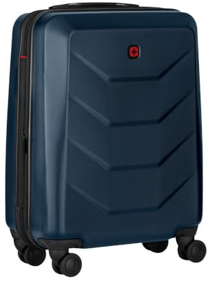 WENGER Prymo Valigia Rigida, Trolley da Cabina, Bagaglio a Mano, 36 (43) l, Serratura, Uomo Donna, Viaggi Vacanze, Blu, 653632