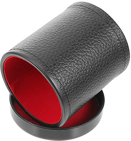 Vaguelly Würfelbecher Party Gaming Würfelbecher Aus Schalldämpfendem Kunstleder Mit Sockel Kompakter Würfelhalter Für Bar Und Zuhause
