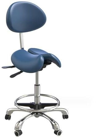 LULUMAIC Sattelhocker Split Style Sattelsitz Stuhl Ergonomischer Sattelhocker mit verstellbaren Sattelstühlen im Rückenlehne für das Haus des Krankenhauslabors, e