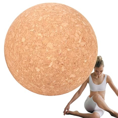 Massageball Natur Set Korkball, Faszienkugel Für Trigger Zonen Faszienball Plantarfasziitis, Verspannungen Rücken, Schulter Yoga-Massageball Für Fitnessstudio