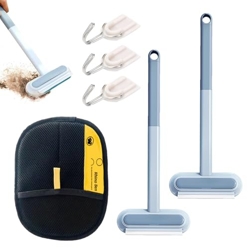 2Pcs 3 In 1 Tierhaarentferner Katzenhaarentferner 3 In 1 Pet Hair Remover Tierhaarentferner Bürste Wiederverwendbar für Sofas Teppiche Kratzbäume Kleidung mit 1 Fellmagnet Handschuh 3 Adhesive Hooks
