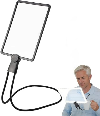 Lupa LED recargable,Lupa de lectura grande para personas mayores