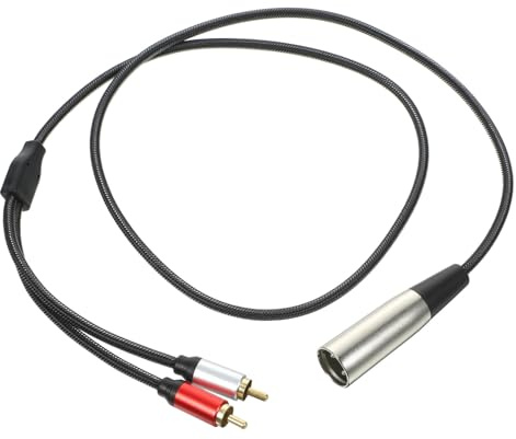 WEKADRIN Xlr to Rca Audio Adapter Cable High Fidelity Microphone Connector Cord for Speaker Audio Equipment Sound Transmission Easy