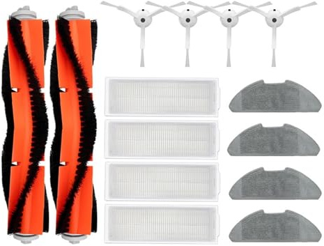 Compatible for Xiaomi，Mi Robot Vacuum-Mop 2 Pro，Compatible for Lite，MJST1SHW MJSTL Filter Mop Cloth Main Side Brush Mijia Vacuum Cleaner Accessories(14PCS)