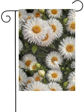 Decorazione da giardino bandiera da giardino 30,5 x 45,7 cm WHJSSF Piccolo crisantemo modello spesso e resistente all'usura per vasi da fiori da giardino e prati
