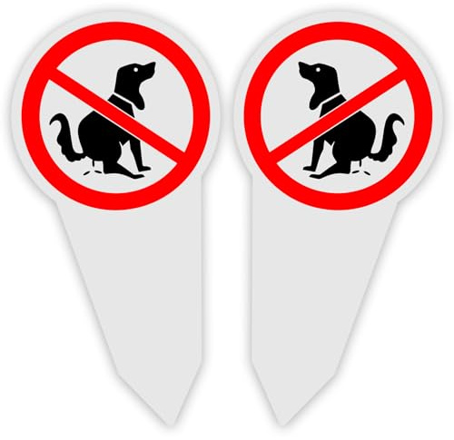 Kein Hundeklo Schild Steckschild Groß, Schild Hunde Kacken Verboten, Steckschilder Schild Kein Hundeklo Hinweisschild, für Haus, Hof und Park - 30 X 15 cm, 2 Stück