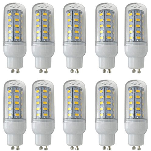 Aoxdi 10 Stück GU10 LED Mais Licht 6W Lampen, Warmweiß, LED Leuchtmittel | GU10 Energiesparlampe LED 6W Birnen Lampen, AC220-240V