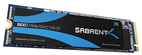 SABRENT 2TB Rocket NVMe PCIe M.2 2280 SSD Interno Unidad de Estado sólido de Alto Rendimiento (SB-ROCKET-2TB)