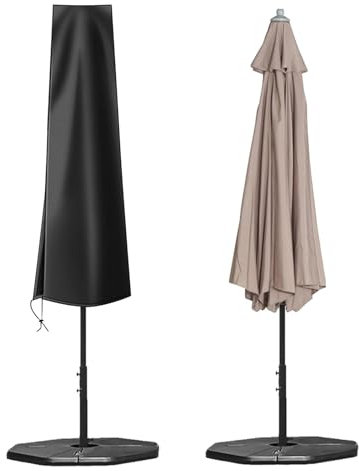 Parasol Cover Waterproof,600D Garden Umbrella Cover with Zip(153 * 30 * 30cm),Fit for Ø 200 cm Garden Parasol,Multipurpose Umbrella Covers for Outdoor