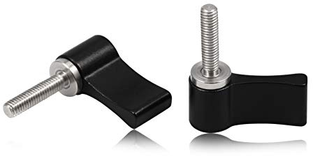 SPEEDWOX Verstellbare Schraube M4, 17 mm, Aluminiumlegierung, Drehknopf, Daumenhebel mit einzelnem Flügel, für Kamera, 2 Stück