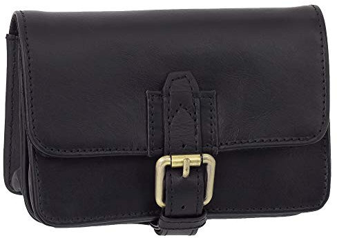 Business Herren Handgelenktasche Herrentasche Gürteltasche Tasche Leder Farbe Schwarz
