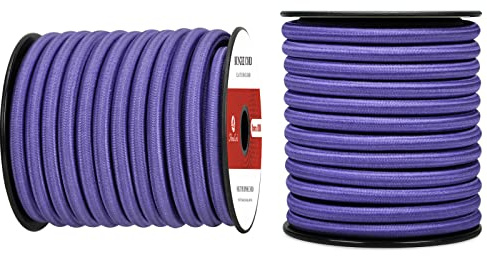 Abma Cord Cuerda Elástica 8mm 10M Cuerda de Lona Cuerda de Goma Cuerda Tensora Cuerda Expansora - Púrpura