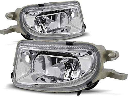Dimlampor kompatibla med Mercedes-Benz W210 E-Class 1999 2000 2001 2002 främre stötfångare dimljus dimljus glödlampa främre dimljus lampor 1 par krom GV-290
