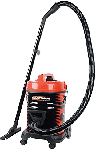 Brüder Mannesmann Trockensauger 1200 W, 25 l, mit Touch-Bedienung, kompakt und tragbar, für Haushalt, Werkstatt und Auto, inkl. Zubehörset (Schlauch, Saugrohr, Bürsten, Filterbeutel) | M12750