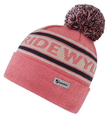 Ziener Kinder IKUTO Bommel-Mütze/gestrickt, reflektierend, pink Vanilla, S
