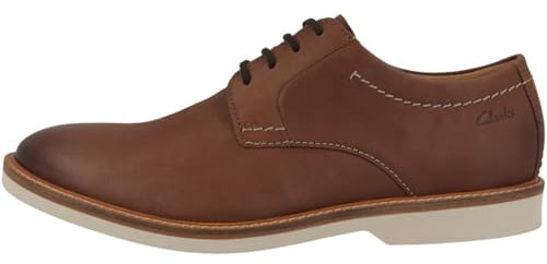 Clarks Herren Atticus Ltlace Oxford, Dark Tan Lea, 43 EU