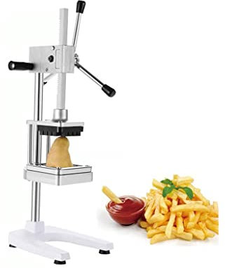 Coupeur de Pommes de Terre Frites Coupe-Frites, Coupe-Frites en Acier Inoxydable de qualité Commerciale, Coupe-légumes et Pommes de Terre Professionnel (Couleur : Argent, Taille :