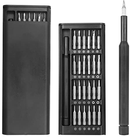 CTDMJ Set Cacciaviti Precisione, Kit Cacciaviti 24 in 1 con Cacciaviti Torx T5 T6 T8 T9 T10 T20, kit cacciaviti precisione, Mini Cacciaviti Per smartphone, console gioco, tablet, occhiali, orologio