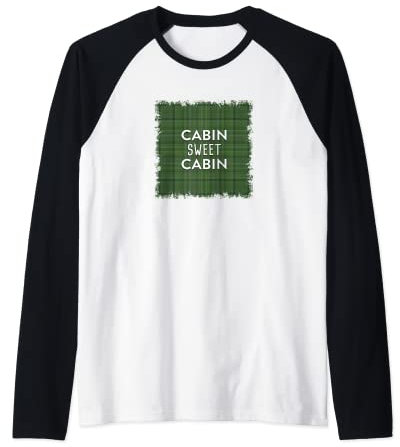 Cabin Sweet Cabin Green Plaid Light Raglan