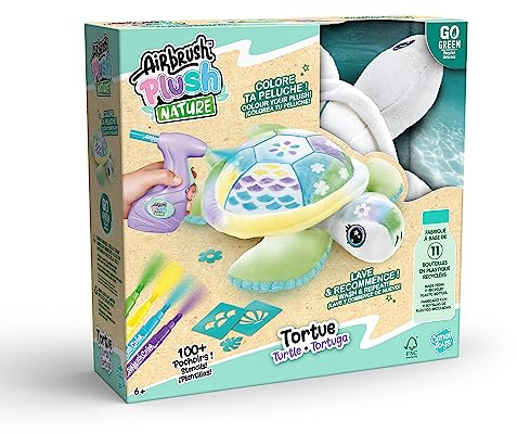 Canal Toys Airbrush Nature Schildkröte zum Selbstgestalten, Spray Art mit Filzstiften und Schablonen, FSC- und GRS-Zertifizierungen, ab 6 Jahren, 280-Kanalspielzeug, OFG 280