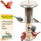 PROVIDE Large Stainless Steel bird feeder With Tray, garden Bird Seed Feeder, bird feeders for small birds, metal wild Bird Feeders. Hanging Bird Feeder for seeds, bird feeders for Wild bird
