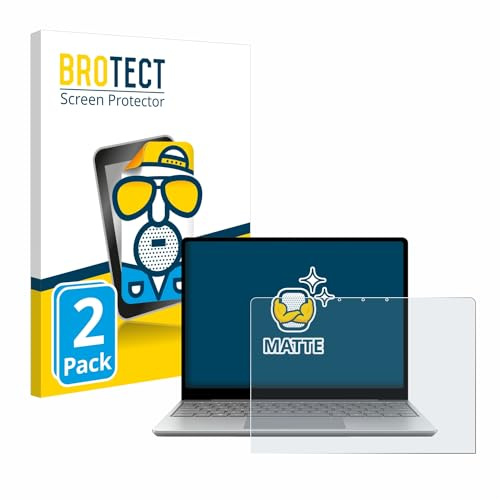 BROTECT Schutzfolie für Microsoft Surface Laptop Go 3 Business | 2 Stück Entspiegelnder Displayschutz Made in Germany Matte Displayschutz-Folie Anti-Reflex Anti-Fingerprint Einfache Montage