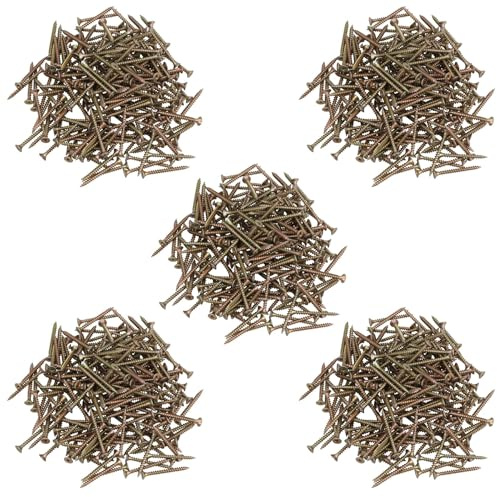 Lot de 1000 vis à bois multi-usages à tête fraisée 5 x 50 mm Vis PZ2