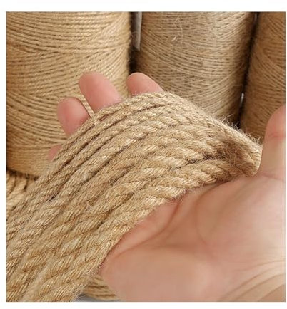 Natürliche Jute-Schnur, Vintage-Juteseil, Kordel für Heimwerker, Handwerk, Geschenkverpackung, Gartenarbeit, Hochzeitsdekoration, Katzenklettern (Farbe: 2 mm, 30 m, Größe: Juteseil)