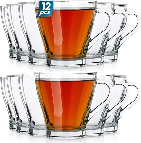 Vilde Tee und Kaffee Gläser Set 12 Teilig 280 ml Gläserset für Kalte und