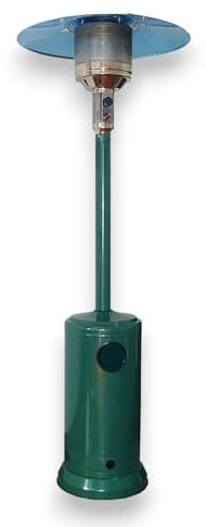 Briconess.com Stufa a Gas termopatio a infrarossi Fungo 12 Kw Verde in Acciaio H230 cm