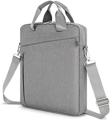 MicaYoung Funda para Ordenadores Portátiles Compatible con 14 Pulgadas MacBook Pro M4 M3 M2 M1(2024-2021)/13,6 Pulgadas MacBook air M4 M3 M2, Bolsa de ordenador Chromebook Notebook Messenger, Gris