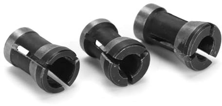3 piezas de portabrocas de enrutador, 6 mm, 6,35 mm, 8 mm, adaptador de sujeción para carpintería, grabado CNC, máquina herramienta de tallado