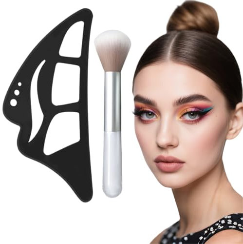 JEYORZY 1 pieza de sombra de ojos para cejas, delineador de ojos, herramienta de maquillaje, juego de plantillas reutilizables