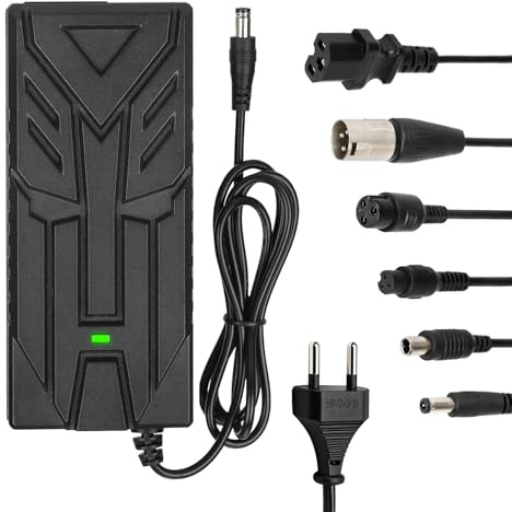 HPGAAVD Ladegeräte für Scooter，42V 2A E Scooter Ladegeräte，Hoverboard Ladekabel，18V-36V Universal Elektroroller Lithium Batterie Ladegerät mit 6 Anschlüssen，Schnellladegerät für Drifting Board,E-Bike