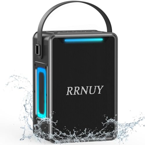 Altavoz Bluetooth portátil de 60 W, inalámbrico, resistente al agua IPX6, con graves profundos, emparejamiento TWS, sonido estéreo DSP y luz LED. Ideal para exteriores, fiestas, camping y playa.