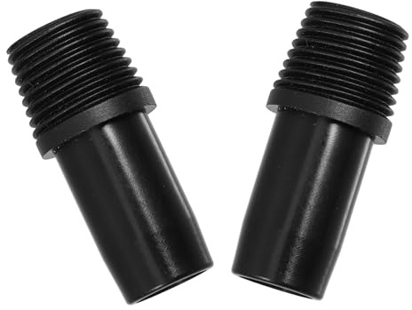 Homoyoyo 2pcs Plastic Threaded Tip Replacement Set for Broom and Mop Handles, Threaded End Repair Kit Extension Pole Adapter, Compatible Metal Poles for Household Cleaning Tools