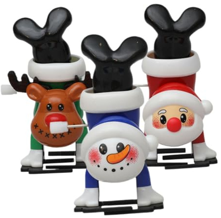 WEKADRIN 3stücke Weihnachts Aufziehspielzeug Mit Elch Nikolaus Schneemann Batteriebetriebenes Mechanisches Spielzeug Kompakt Niedliche Xmas Geschenkideen Und Party-mitgebsel Für Erwachsene