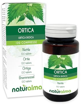 Brännässla (Urtica dioica) blad och rötter Naturalma - 60 g - 120 tabletter - Kosttillskott - Naturligt och Veganskt