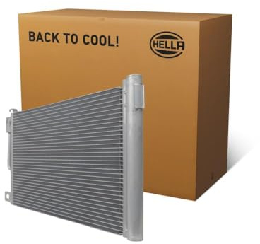 HELLA 8FC 366 220-581 Kondensator, Klimaanlage - Kühlrohre parallel - Aluminium - mit Dichtungen - mit Trockner
