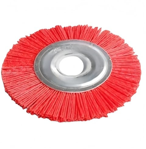 Nylon-Radbürste, Schleifdraht-Schleif- und Polierbürste for Doppelschleifer, Holz, Möbel, Metall, 1 Stück(125x22mm)