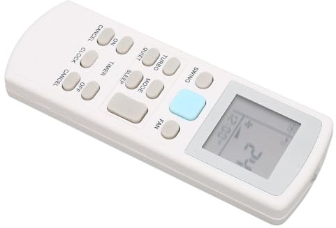 Irfora TELECOMANDO CLIMATIZZATORE PULSANTI SENSIBILI UNIVERSALI LED SOTTOTITOLI NERI TELECOMANDO RICAMBIO PER CLIMATIZZATORE (Bianca)