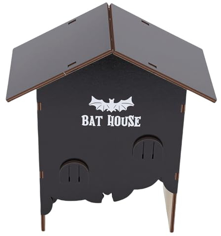 Asixxsix Maison à Chauves-Souris, Construction en Buis de qualité Supérieure, Boîtes à Chauves-Souris Résistantes aux Intempéries pour l'extérieur, Maison à Chauve- en Bois avec Assemblage Facile