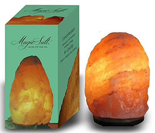Lámpara de Sal del Himalaya de 4-6 kg con regulador de intensidad y bombilla LED - Magic Salt® Lighting For Your Soul