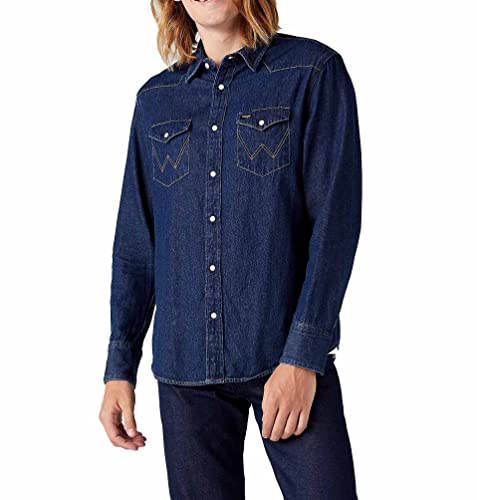 Wrangler Icons 27MW, Camicia in Jeans, Uomo, 1 Year 924, XXL