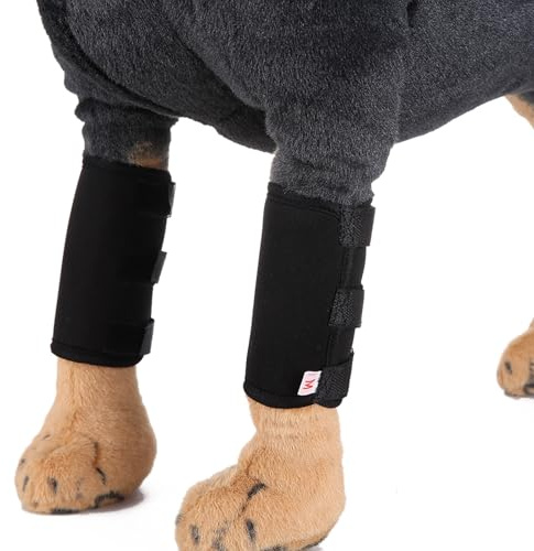 Nikou 1 Paar Gelenkbandage für Hund Vorderbein, Gelenkstütze Hock Wickelhülse, Sprunggelenk Brace Knees Schutz Pet Surgical Verletzung Bandage Wrap, Stützbandage für Schützt Wunden (6.5 x 12cm)