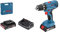 Bosch Professional Trapano avvitatore a batteria 18 V GSR 18 V-21 (max. coppia: 55 Nm, incl. 2 batterie da 2,0 Ah, caricatore GAL 18 V-20, custodia a L-case)